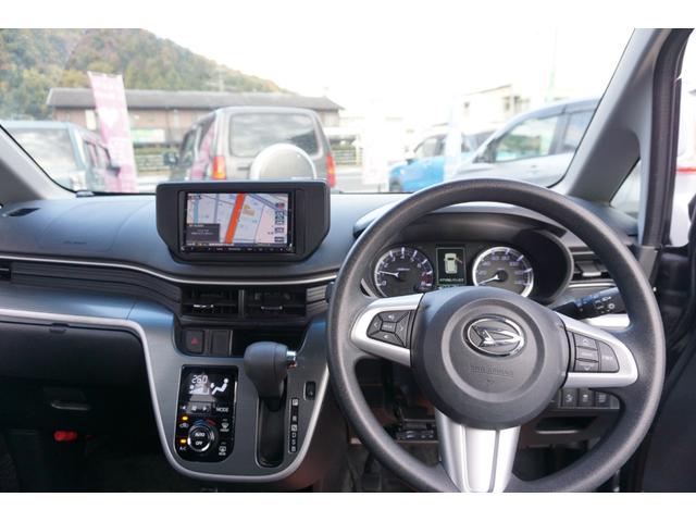 ムーヴ カスタム X SA ナビ フルセグTV Bluetooth DVD USB パワーモード エンジンスターター ステアスイッチ オートライト オートエアコン LEDライトエアロ ローダウン 16アルミ 禁煙 1年保証整備付(7枚目)