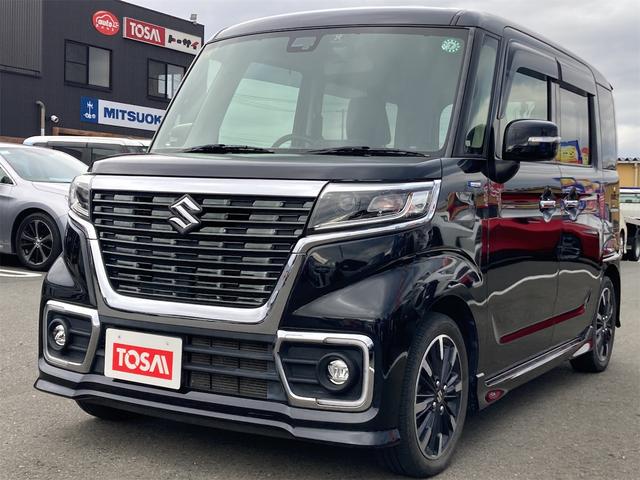 スペーシアカスタム ハイブリッドＸＳターボ　４ＷＤ　ターボ　追突防止装置　誤発進防止装置　社外フルセグＳＤナビ　ＤＶＤ再生　Ｂｌｕｔｅｔｏｏｔｈ接続　バックカメラ　両側自動ドア　コーナーセンサー　クルーズコントロール　シートヒーター　純正エアロ（38枚目）