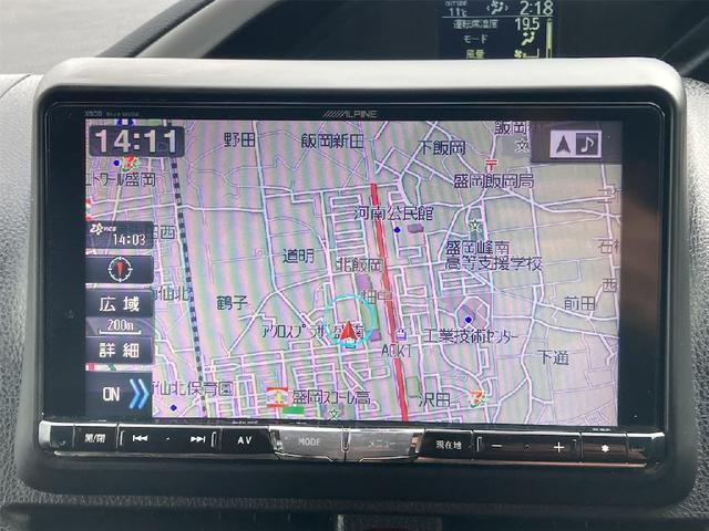 ヴォクシー ZS 煌 4WD アルパイン製9インチフルセグメモリーナビ アルパイン製後席モニター 両側電動スライドドア バックカメラ ETC LEDヘッドランプ オートライト スマートキー アイドリングストップ(8枚目)