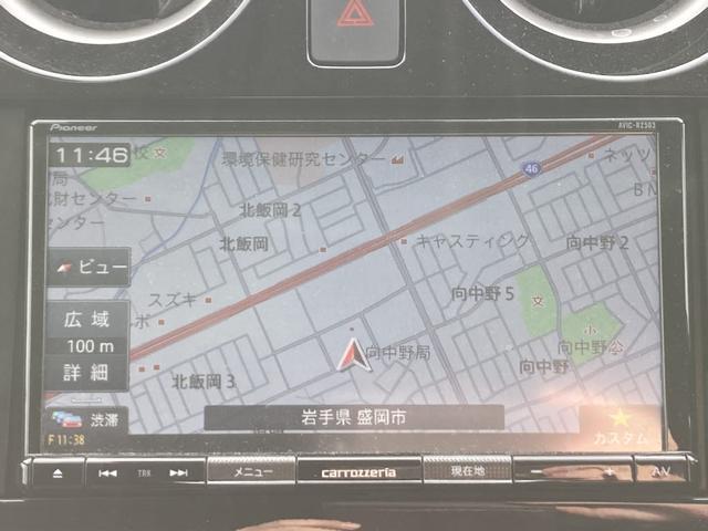 ノート ｅパワーＢ　ＦＯＵＲ　切替式４ＷＤ　社外メモリーナビ　ＣＤ／ＤＶＤ／Ｂｌｕｅｔｏｏｔｈ　アラウンドビューモニター　エマージェンシーブレーキ　　ＥＴＣ　スマートキー　横滑り防止装置　フロント／バックソナー　オートライト（9枚目）
