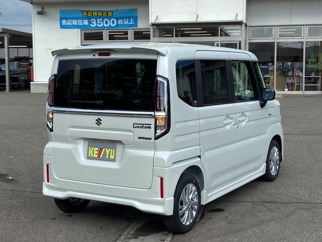 スペーシアカスタム ハイブリッドGS 4WD 届出済未使用車【新品ナビ取り付け&フルセグTV&Bluetooth】【衝突被害軽減ブレーキ&レーンアシスト】レーダークルーズコントロール 左側電動スライドドア オートハイビーム シートヒーター(5枚目)