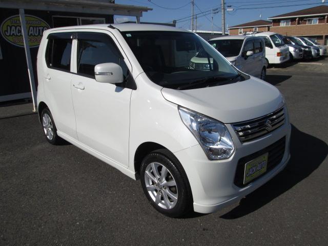 ワゴンR FXリミテッド アイドリングストップ プッシュスタート スマートキー CD オートAC 純正14AW(4枚目)