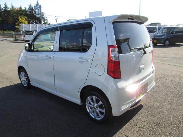 ワゴンR FXリミテッド アイドリングストップ プッシュスタート スマートキー CD オートAC 純正14AW(5枚目)