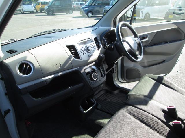 ワゴンR FXリミテッド アイドリングストップ プッシュスタート スマートキー CD オートAC 純正14AW(7枚目)