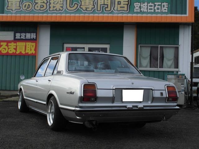 マークII L 復刻ロンシャン8J14AW 車高調 水野ワークス製ウッドハンドル チンスポ シルバーオールペン 店舗外保管車両の為ご来店の際は事前連絡お願いします。(9枚目)