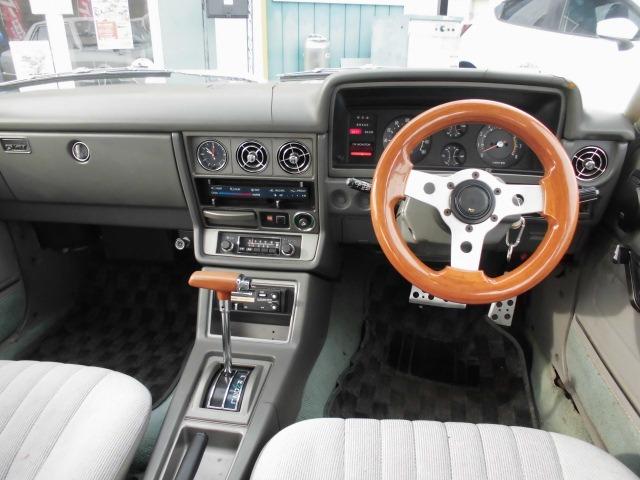 マークII L 復刻ロンシャン8J14AW 車高調 水野ワークス製ウッドハンドル チンスポ シルバーオールペン 店舗外保管車両の為ご来店の際は事前連絡お願いします。(10枚目)