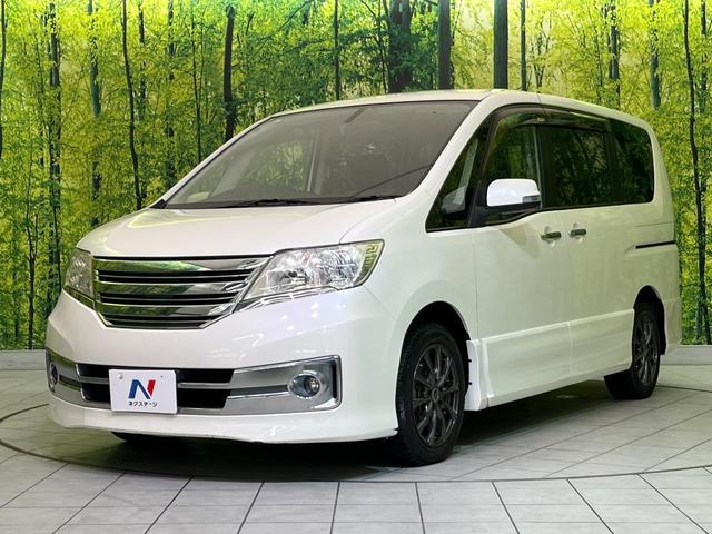 セレナ ライダー 両側電動ドア 純正ナビ バックカメラ スマートキー LEDヘッド ETC クルコン オートライト オートエアコン Bluetooth再生 CD/DVD再生 フルセグ 革巻きステアリング ドアバイザー(22枚目)