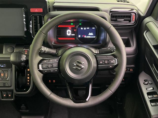 スペーシアギア ハイブリッドXZ 届出済未使用車 両側電動ドア 衝突軽減装置 レーダークルーズ コーナーセンサー スマートキー LEDヘッド 車線逸脱警報 誤発進抑制機能 先行車発進告知機能 オートエアコン 純正14インチAW(11枚目)