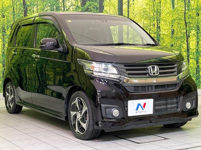 Ｎ－ＷＧＮカスタム Ｇ・ターボパッケージ　ナビ　バックカメラ　衝突軽減装置　ハーフレザーシート　スマートキー　ＨＩＤヘッド　ＥＴＣ　クルコン　オートライト　オートエアコン　純正１５インチＡＷ　Ｂｌｕｅｔｏｏｔｈ再生　ＣＤ／ＤＶＤ再生　フルセグ（16枚目）