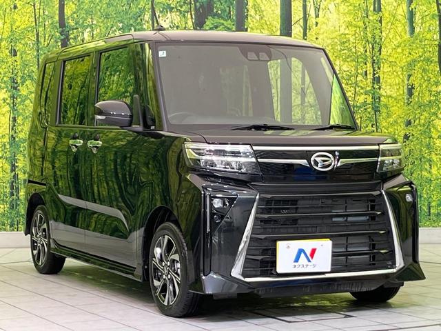 タント カスタムX 届出済未使用車 両側電動ドア 衝突軽減装置 半革シート コーナーセンサー スマートキー LEDヘッド オートハイビーム 車線逸脱警報 先行車発進告知 オートエアコン 純正14インチAW LEDフォグ(16枚目)