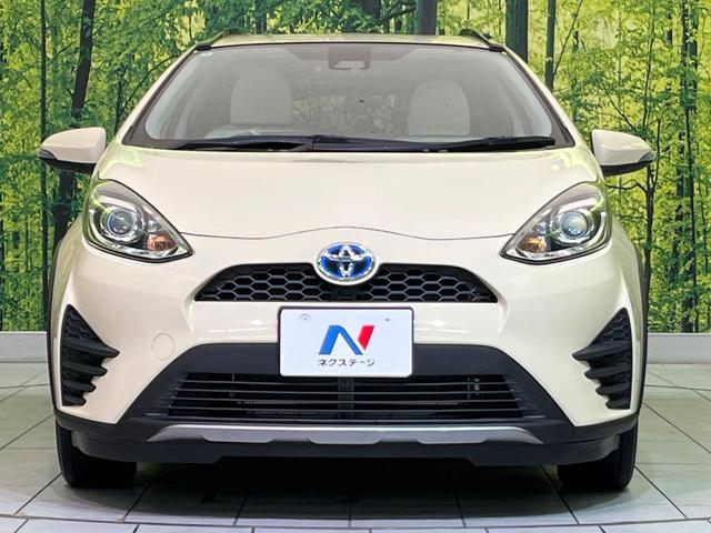 アクア クロスオーバー 純正ナビ 衝突軽減装置 ハーフレザーシート ルーフレール LEDヘッド オートハイビーム 車線逸脱警報 オートエアコン 純正16インチAW 革巻きステアリング 盗難防止装置 Bluetooth再生(14枚目)