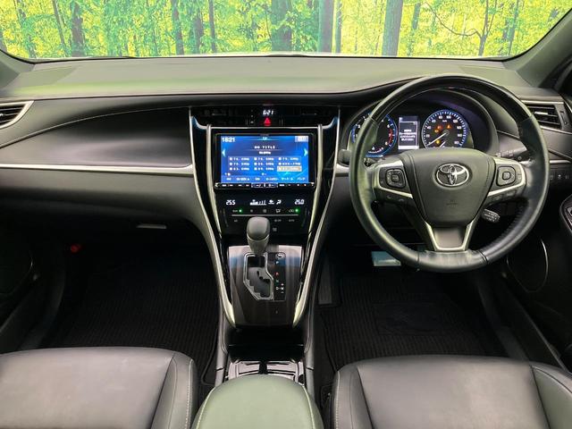 ハリアー プレミアム　後期　ＢＩＧＸ９型ナビ　バックカメラ　衝突軽減装置　レーダークルーズ　パワーバックドア　ハーフレザーシート　コーナーセンサー　スマートキー　ＥＴＣ　オートハイビーム　車線逸脱警報　純正１８インチＡＷ（2枚目）