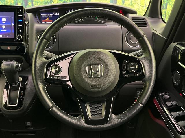 Ｎ－ＢＯＸカスタム Ｌターボ　後期　両側電動ドア　純正８型ナビ　バックカメラ　衝突軽減装置　レーダークルーズ　半革シート　シートヒーター　スマートキー　ＬＥＤヘッド　ＥＴＣ　オートハイビーム　純正１５インチＡＷ　車線逸脱警報（11枚目）