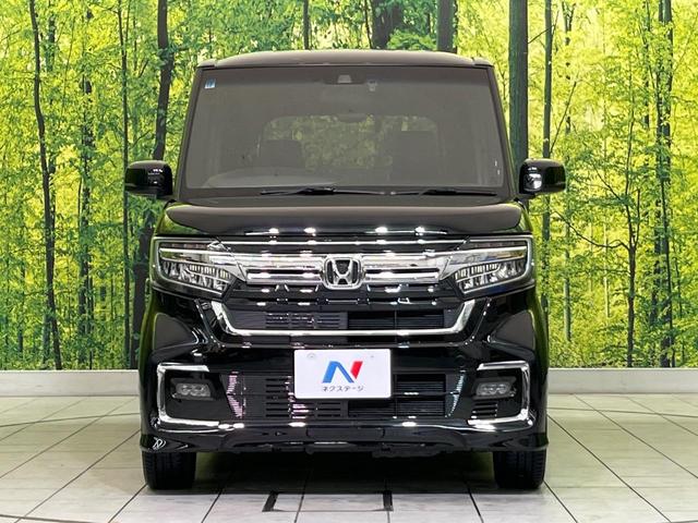 Ｎ－ＢＯＸカスタム Ｌターボ　後期　両側電動ドア　純正８型ナビ　バックカメラ　衝突軽減装置　レーダークルーズ　半革シート　シートヒーター　スマートキー　ＬＥＤヘッド　ＥＴＣ　オートハイビーム　純正１５インチＡＷ　車線逸脱警報（14枚目）