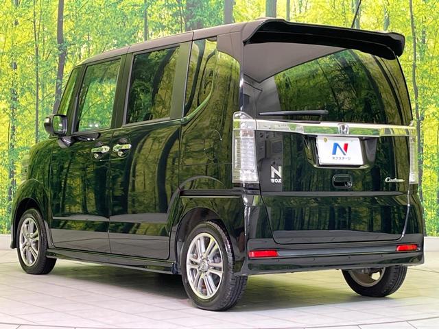 N-BOXカスタム G・Lパッケージ 両側電動ドア ナビ バックカメラ 衝突軽減装置 スマートキー HIDヘッド ETC 純正14インチAW オートライト オートエアコン Bluetooth再生 シートバックテーブル 横滑り防止装置(23枚目)