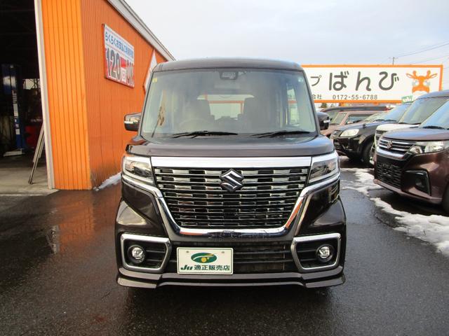 スペーシアカスタム ハイブリッドGS 4WD プッシュスタート 下回り防錆 左オートスライドドア 社外フルセグTVナビ バックカメラ LEDライト&フォグランプ エンジンスターター ドライブレコーダー(3枚目)