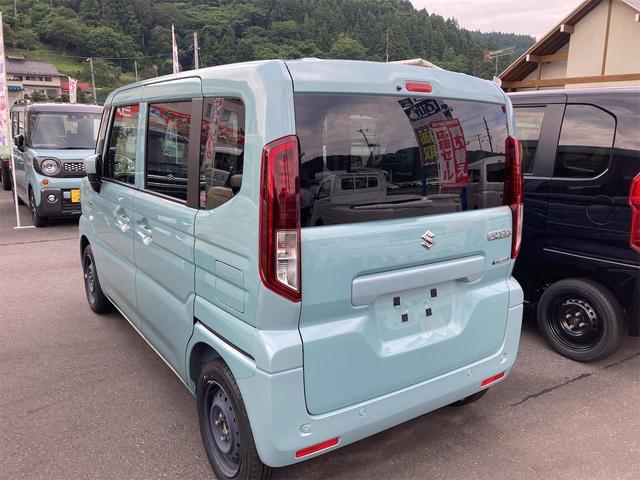 スペーシア ハイブリッドＸ　４ＷＤ　届出済未使用車　両側電動スライドドア　クリアランスソナー　レーンアシスト　衝突被害軽減システム　ＬＥＤヘッドランプ　スマートキー　アイドリングストップ　電動格納ミラー　シートヒーター（5枚目）