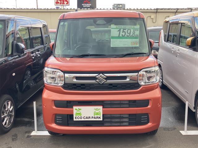 スペーシア ハイブリッドG 4WD 両側スライドドア クリアランスソナー レーンアシスト 衝突被害軽減システム オートライト LEDヘッドランプ スマートキー アイドリングストップ 電動格納ミラー シートヒーター ベンチシート(10枚目)