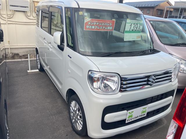 スペーシア ハイブリッドG 4WD 両側スライドドア クリアランスソナー レーンアシスト 衝突被害軽減システム オートライト スマートキー アイドリングストップ 電動格納ミラー シートヒーター ベンチシート CVT(10枚目)