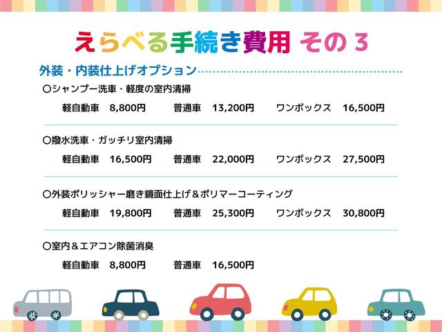 F ◆諸経費が自由に選べる♪◆ お客様が全て行う場合は追加料金一切無し♪♪ 「本体価格」+「ご依頼いただく手続き費用」=「お支払総額」♪即日納車可!(7枚目)