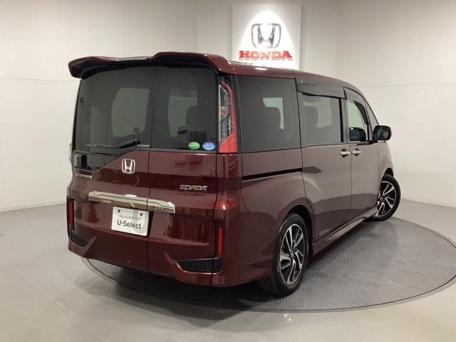 ステップワゴンスパーダ スパーダ・クールスピリットホンダセンシング 光触媒抗菌消臭施工済 サイドエアバック スマートキ 左右電動スライドドア バックモニタ Wエアコン 地TV ナビ&TV 三列シート 助手席エアバッグ AAC 横滑り防止機能 ターボ車 シートヒータ(3枚目)