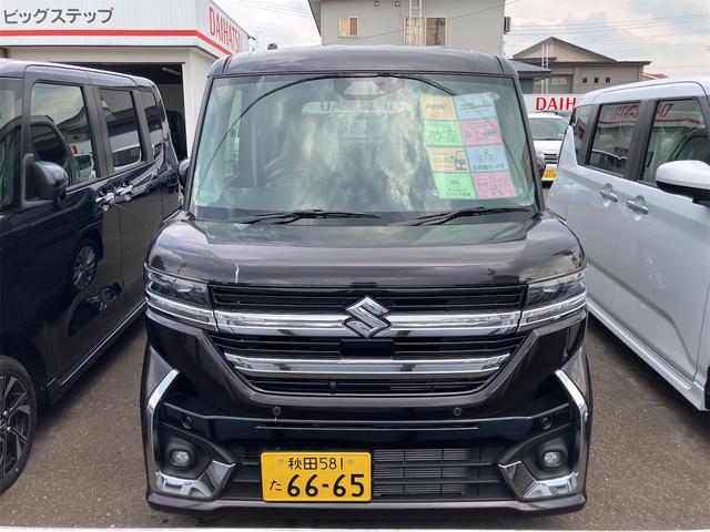 スペーシアカスタム ハイブリッドGS 4WD 届け出済み未使用車 9型スズキコネクトナビ クリアランスソナー レーンアシスト オートライト アイドリングストップ 全方位カメラ シートヒーター CVT ESC USB アルミホイール(12枚目)