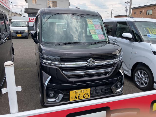 スペーシアカスタム ハイブリッドGS 4WD 届け出済み未使用車 9型スズキコネクトナビ クリアランスソナー レーンアシスト オートライト アイドリングストップ 全方位カメラ シートヒーター CVT ESC USB アルミホイール(13枚目)