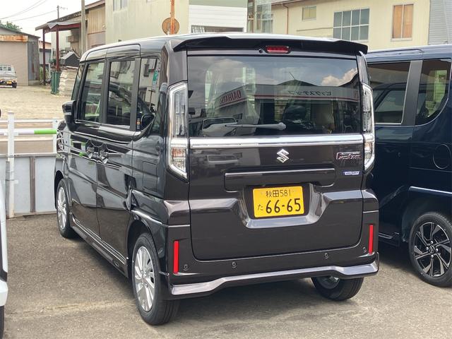 スペーシアカスタム ハイブリッドGS 4WD 届け出済み未使用車 9型スズキコネクトナビ クリアランスソナー レーンアシスト オートライト アイドリングストップ 全方位カメラ シートヒーター CVT ESC USB アルミホイール(17枚目)
