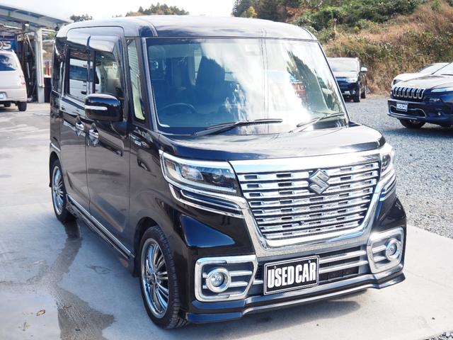 スペーシアカスタム ハイブリッドXSターボ 車検整備付き 1年保証 ナビ TV 全方位カメラ Bluetooth 両側パワスラ ETC シートヒーター クルコン 社外16インチAW(3枚目)