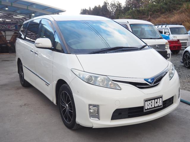 エスティマハイブリッド Ｇ　車検令和９年２月　１年保証　ナビ　地デジ　フリップダウンモニター　両側パワスラ　プッシュスタート（3枚目）