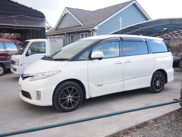 エスティマハイブリッド Ｇ　車検令和９年２月　１年保証　ナビ　地デジ　フリップダウンモニター　両側パワスラ　プッシュスタート（9枚目）