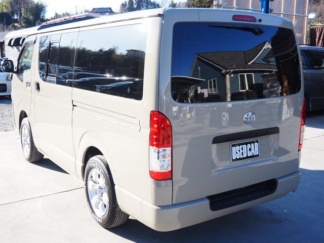 ハイエースバン ロングDX 4WD 車検整備付き 軽油 後期仕様 社外ナビ テレビ Bluetooth音楽 バンパーガード 社外テール メッキパーツ キーレス ETC オールペン(ジープPUA色) LEDライト 電動格納ミラー(5枚目)