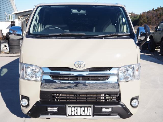 ハイエースバン ロングDX 4WD 車検整備付き 軽油 後期仕様 社外ナビ テレビ Bluetooth音楽 バンパーガード 社外テール メッキパーツ キーレス ETC オールペン(ジープPUA色) LEDライト 電動格納ミラー(10枚目)