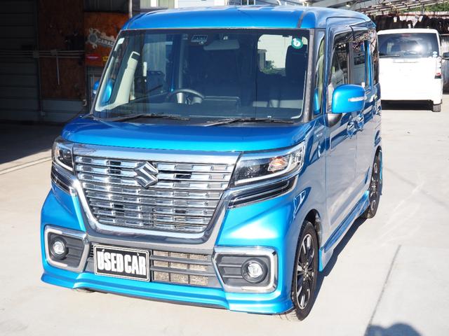 スペーシアカスタム ハイブリッドXSターボ 車検R8年12月 1年保証 4WD ナビ TV バックカメラ Bluetooth ETC 両側パワスラ クルコン シートヒーター デュアルブレーキサポート スマートキー×2(3枚目)