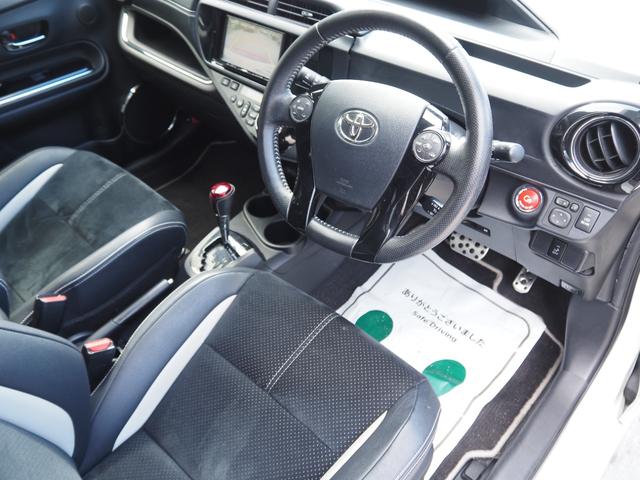 アクア G G’s 1年保証 車検整備付き ナビ テレビ ハーフレザーシート ETC オートエアコン プッシュスタート(18枚目)
