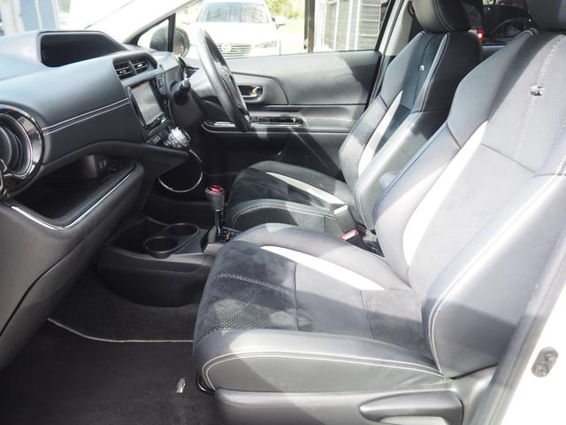 アクア G G’s 1年保証 車検整備付き ナビ テレビ ハーフレザーシート ETC オートエアコン プッシュスタート(19枚目)