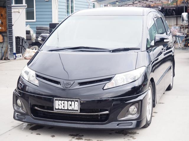 エスティマ アエラス　車検整備付き　４ＷＤ　両側パワスラ　ナビ　地デジ　オートエアコン（3枚目）