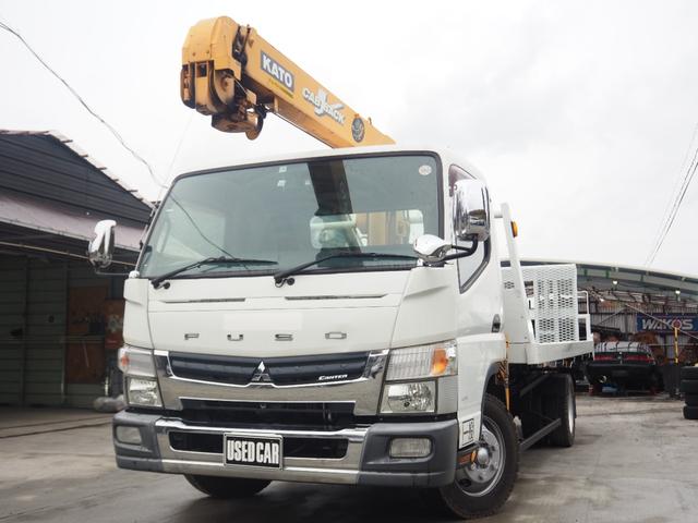 キャンター 　車検令和８年１１月　ラジコン　クレーン付き積載車　積載量３２００ｋｇ　３段クレーンフックイン　ローダー　ウィンチ　クレーン２９３０ｋｇ吊　５ＭＴ　ディーゼル（3枚目）