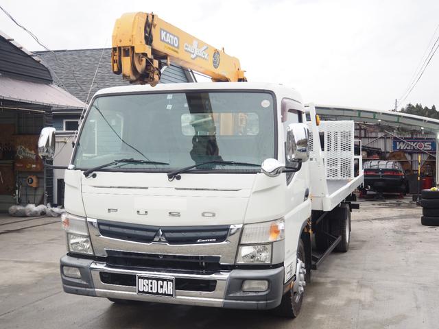 キャンター 　車検令和８年１１月　ラジコン　クレーン付き積載車　積載量３２００ｋｇ　３段クレーンフックイン　ローダー　ウィンチ　クレーン２９３０ｋｇ吊　５ＭＴ　ディーゼル（4枚目）