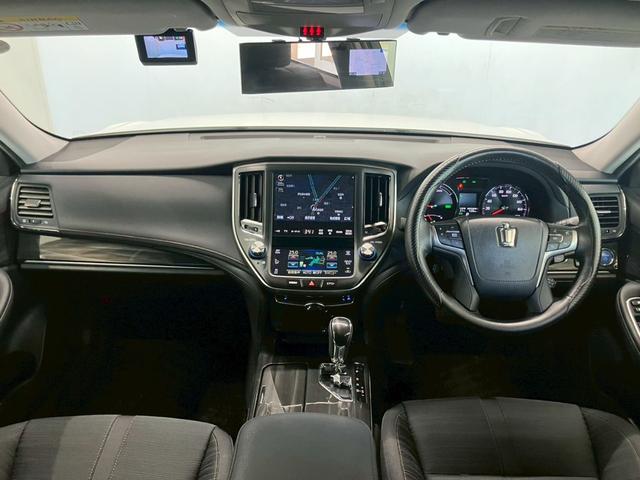 クラウンハイブリッド アスリートS クリアランスソナー LEDヘッドライト アダプティブクルーズコントロール パワーシート 純正ナビ バックカメラ フルセグTV MTモード 前後ドラレコ Bluetooth CD DVD ETC(2枚目)