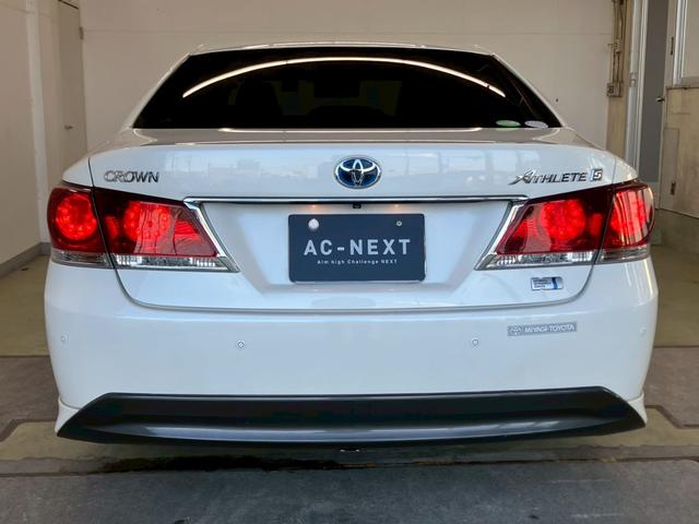 クラウンハイブリッド アスリートS クリアランスソナー LEDヘッドライト アダプティブクルーズコントロール パワーシート 純正ナビ バックカメラ フルセグTV MTモード 前後ドラレコ Bluetooth CD DVD ETC(6枚目)