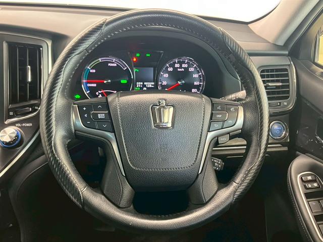 クラウンハイブリッド アスリートS クリアランスソナー LEDヘッドライト アダプティブクルーズコントロール パワーシート 純正ナビ バックカメラ フルセグTV MTモード 前後ドラレコ Bluetooth CD DVD ETC(9枚目)