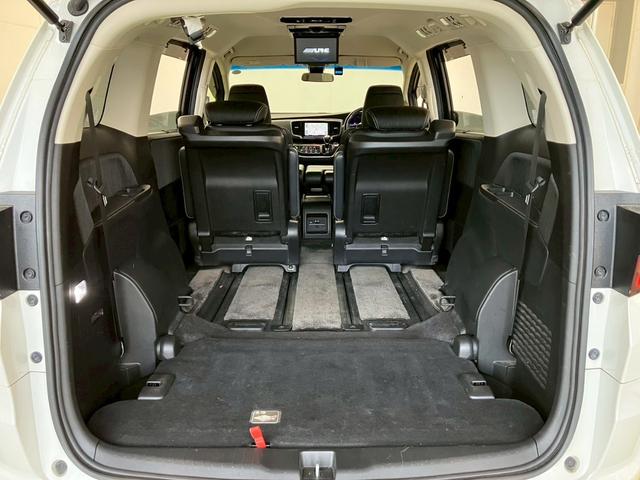 オデッセイハイブリッド ハイブリッドアブソルート・ホンダセンシングEXパック 7人乗 BSM LEDライト アルパインフリップダウ /両側電動スライドドア ハーフレザー パワーシート 衝突軽減ブレーキ レーンキープ バックカメラ フルセグ Bluetooth CD DVD(34枚目)