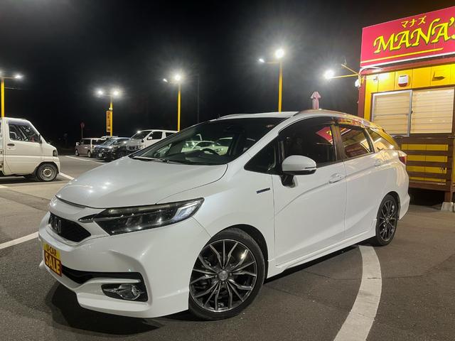 シャトル ハイブリッドＺ　１年保証付　４ＷＤ　ナビ・ＴＶ　社外１７インチアルミ　ダウンサス取付済み　純正サス取付可　スペアキー　バックカメラ（3枚目）