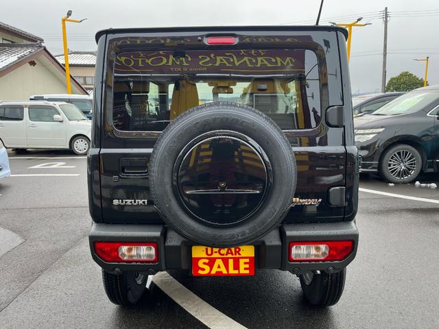 ジムニー ＸＣ　メーカー保証付　届け出済未使用車　４ＷＤ　純正アルミ　衝突被害軽減システム　スペアキー　ＬＥＤヘッドランプ　クリアランスソナー　シートヒータ（6枚目）