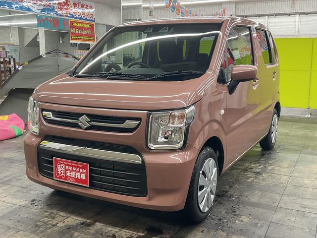 ワゴンＲ ＦＸ　ＦＸ（４名）　４ＷＤ　届出済未使用車　衝突被害軽減システム　盗難防止システム　衝突安全ボディ　クリアランスソナー　シートヒーター　オートライト　電動格納ミラー（4枚目）