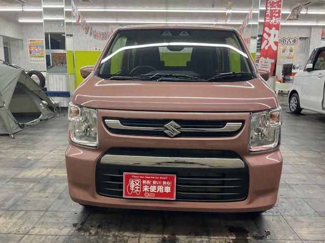 ワゴンＲ ＦＸ　ＦＸ（４名）　４ＷＤ　届出済未使用車　衝突被害軽減システム　盗難防止システム　衝突安全ボディ　クリアランスソナー　シートヒーター　オートライト　電動格納ミラー（6枚目）