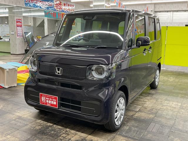 Ｎ－ＢＯＸ ベースグレード　４ＷＤ　届出済未使用車　両側スライドドア　衝突被害軽減システム　盗難防止システム　衝突安全ボディ　クリアランスソナー　シートヒーター　ＬＥＤヘッドライト　バックカメラ　サイドカメラ（4枚目）