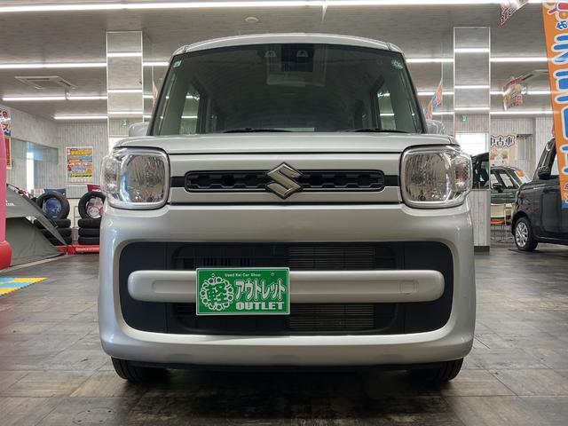 スペーシア ハイブリッドＧ　４ＷＤ　スマートキー　アイドリングストップ　衝突被害軽減システム　衝突安全ボディ　盗難防止システム　クリアランスソナー　シートヒーター　フルフラット（3枚目）
