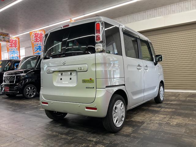 スペーシア ハイブリッドＧ　４ＷＤ　スマートキー　アイドリングストップ　衝突被害軽減システム　衝突安全ボディ　盗難防止システム　クリアランスソナー　シートヒーター　フルフラット（5枚目）